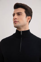 Black Half-Zip Sweater - Tour&Tate