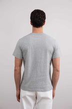 Grey Mélange Slim fit Crew-neck T-shirt - Tour&Tate
