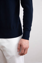 Navy 18mil Crewneck Sweater - Tour&Tate