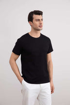 Black Slim fit Crew-neck T-shirt - Tour&Tate