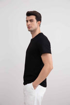 Black Slim fit Crew-neck T-shirt - Tour&Tate