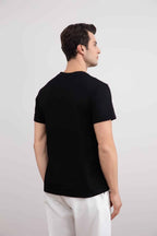 Black Slim fit Crew-neck T-shirt - Tour&Tate