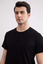 Black Slim fit Crew-neck T-shirt - Tour&Tate