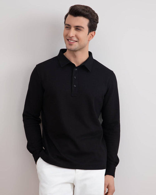 Black Jersey Polo Shirt - Tour&Tate