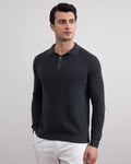 Charcoal English Rib Polo Shirt - Tour&Tate