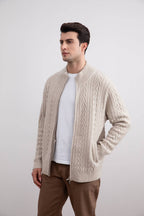 Soft Virgin Wool Cable knit cardigan - Tour&Tate