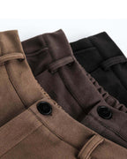 Clean Fit Drape Pleated Trousers