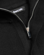 Black Half-Zip Mock Neck Sweater - Tour&Tate
