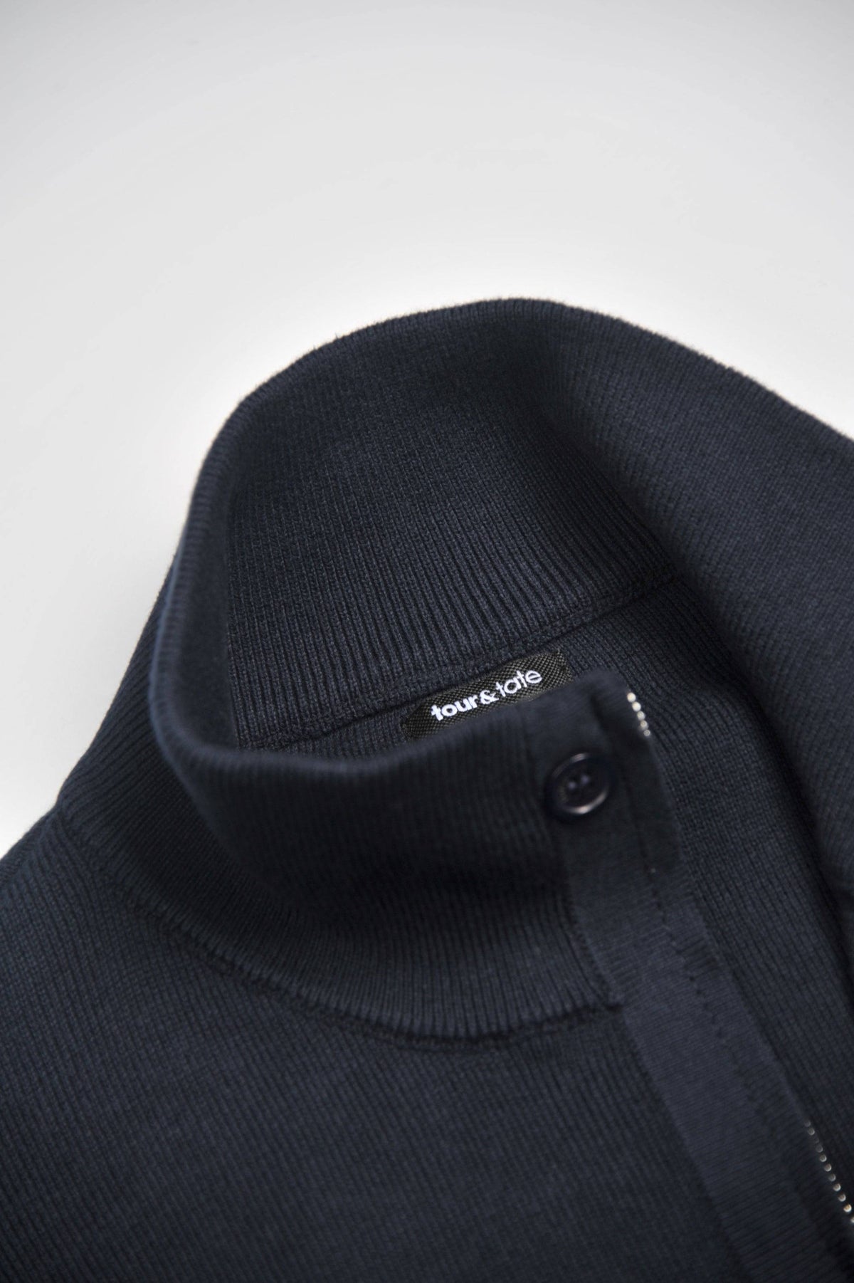 Navy Half-Zip Mock Neck Sweater - Tour&Tate