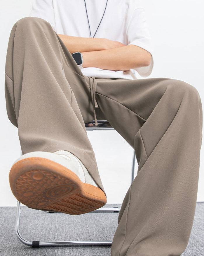 The Airlume Draped Straight Trousers