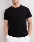 Black Slim fit Crew-neck T-shirt - Tour&Tate