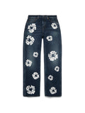 Baggy Cotton Wreath Denim Jeans