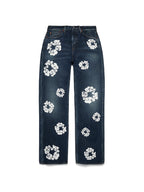 Baggy Cotton Wreath Denim Jeans