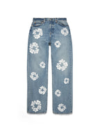 Baggy Cotton Wreath Denim Jeans