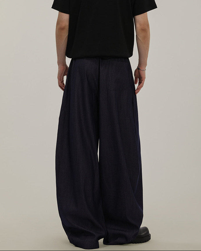 Deep Wide Pleat Trousers