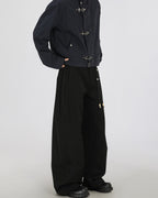 Relaxed Wool-Blend Wide-Leg Trousers