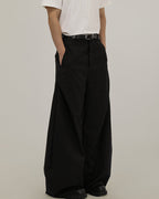 Wide Draped Tailored Trousers