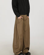 Twill Wide-Leg Trousers