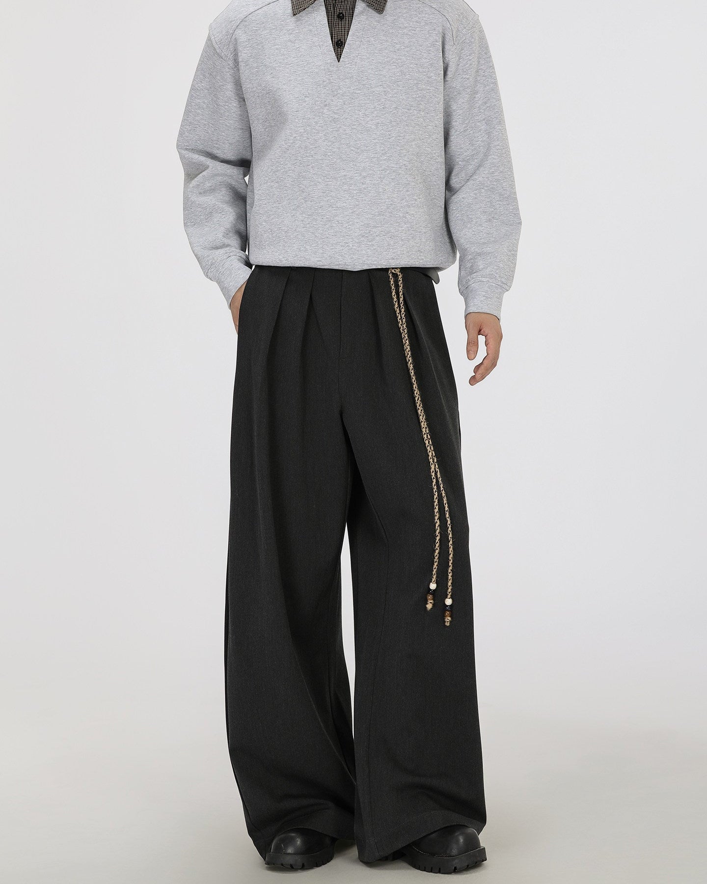 Modern Drape Wool-Blend Trousers