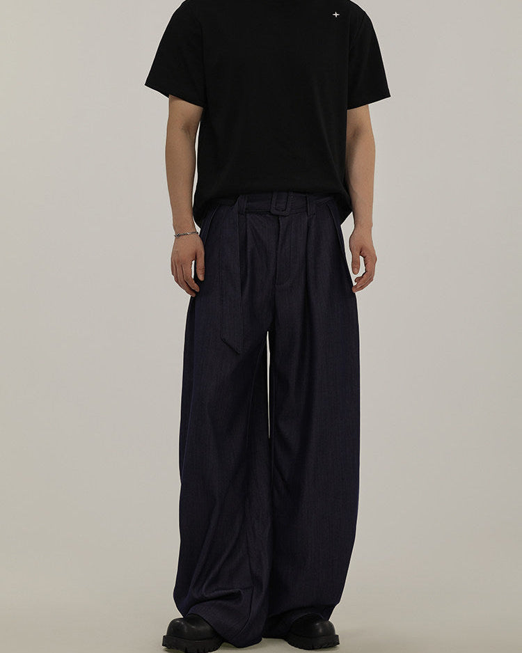 Deep Wide Pleat Trousers