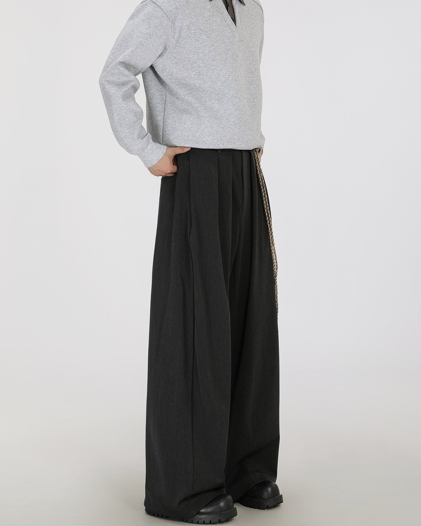 Modern Drape Wool-Blend Trousers