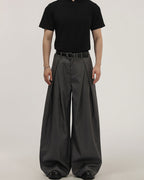 Classic Pleated Wide-Leg Trousers