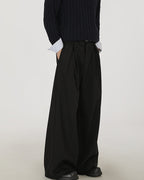 A-line Wool-Blend Wide-Leg Trousers