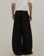 Wide Draped Tailored Trousers