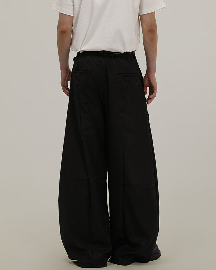 Wide Draped Tailored Trousers