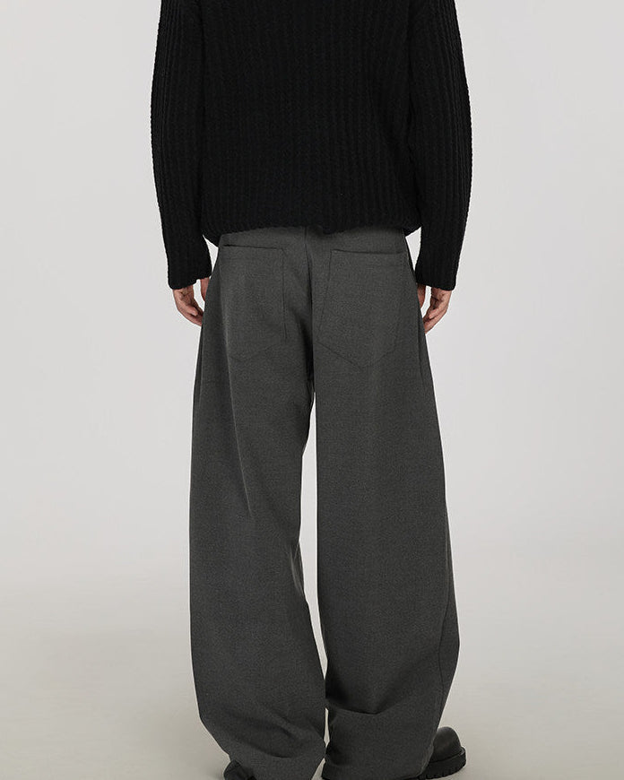 Wide-Leg Stretch Trousers