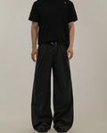 Wide Leg Wool Blend Trousers