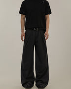 Wide Leg Wool Blend Trousers
