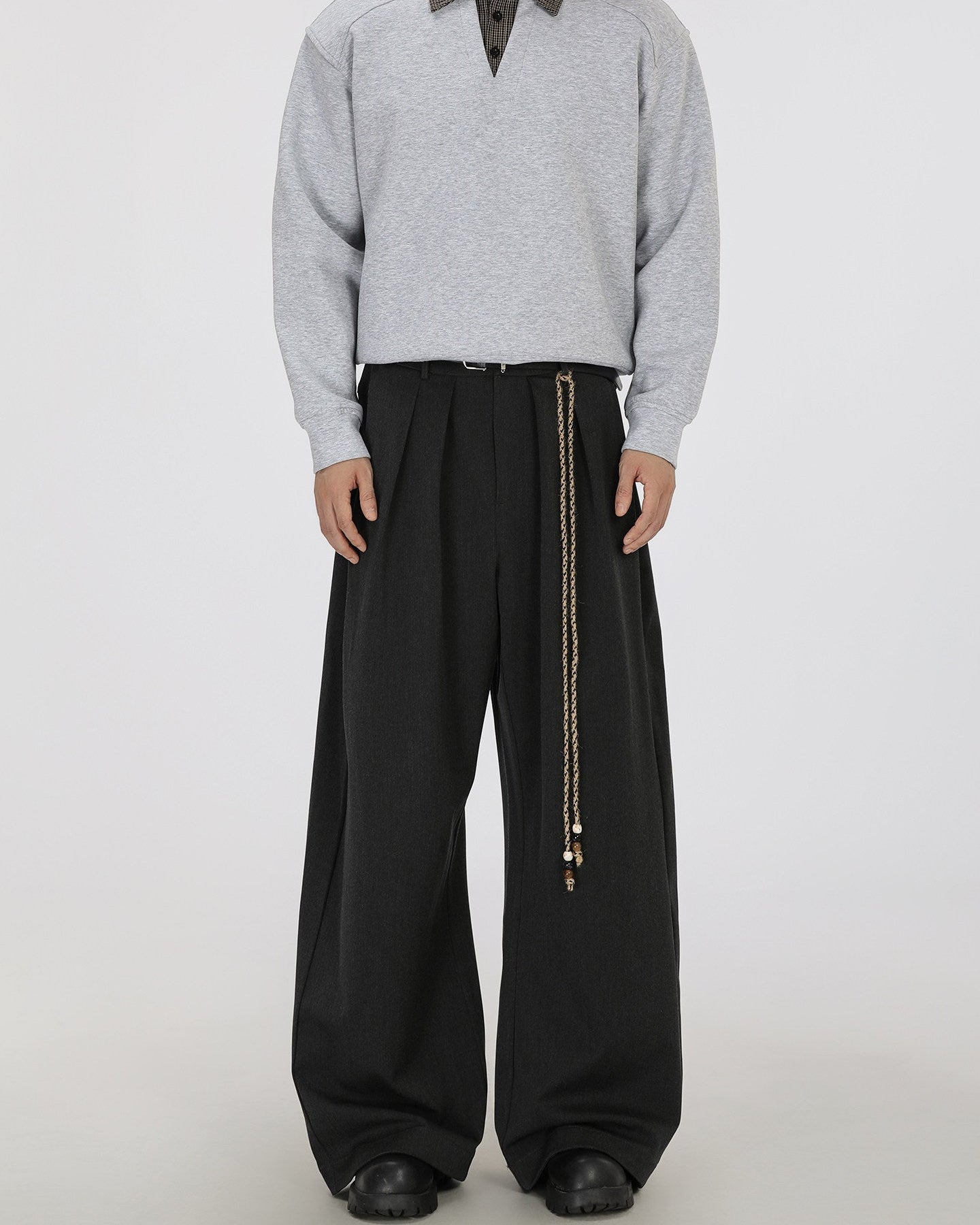 Modern Drape Wool-Blend Trousers