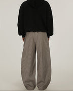 Checkered Wide Leg Trousers