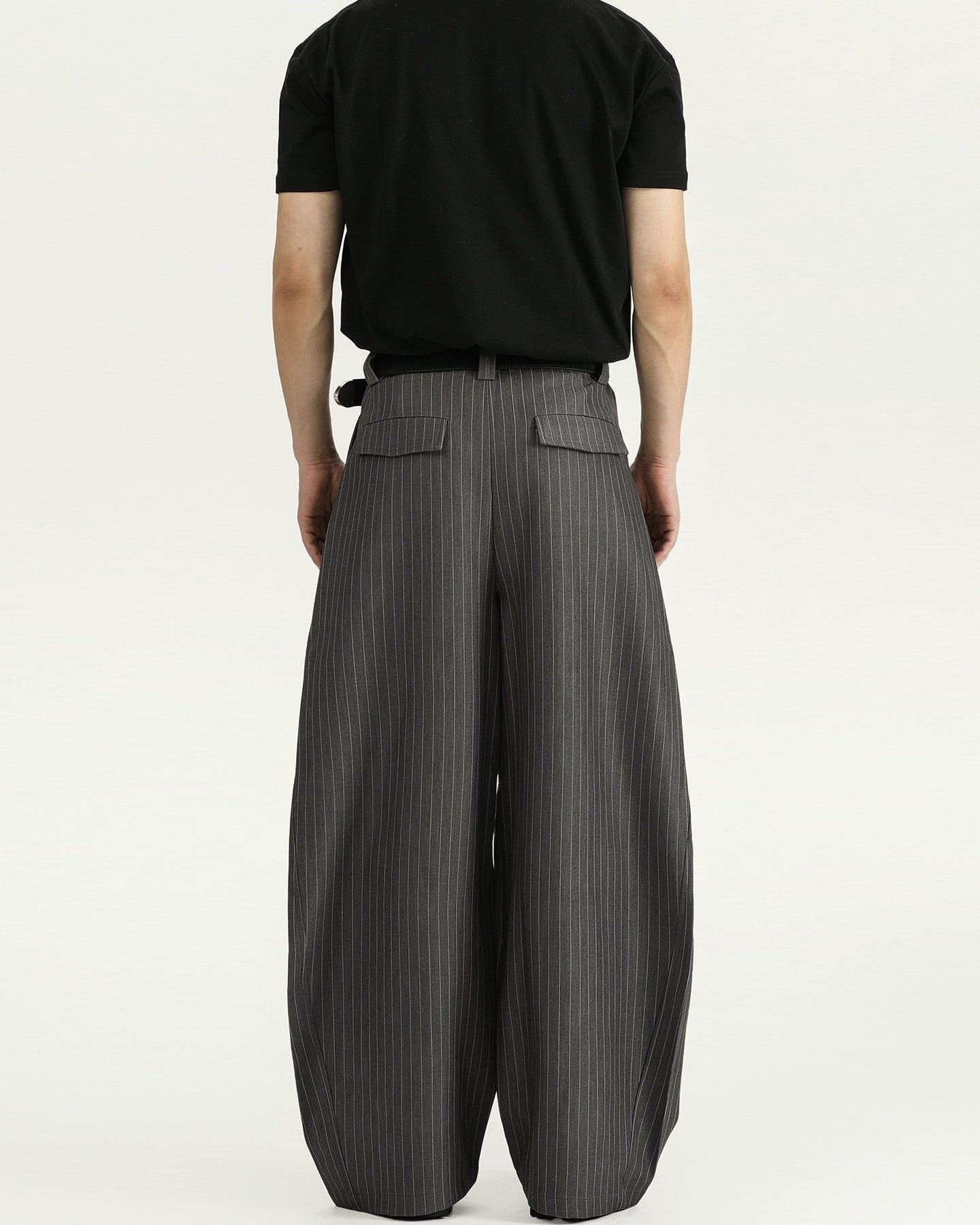 Modern Stripe Wool Trousers