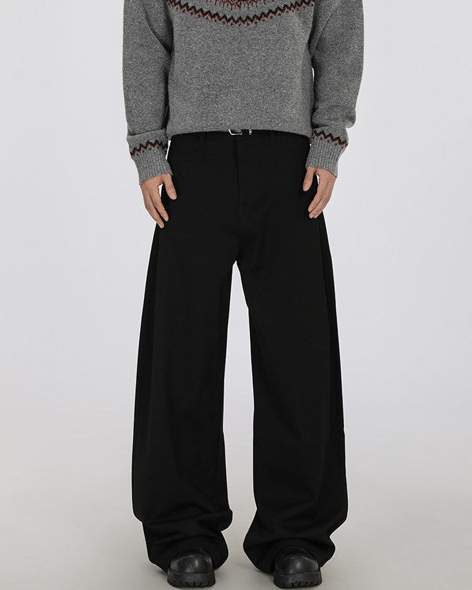 Wide-Leg Stretch Trousers