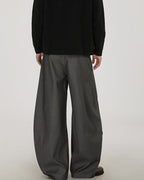 Wide-Leg Wool Trousers