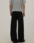 Relaxed Wool-Blend Wide Trousers