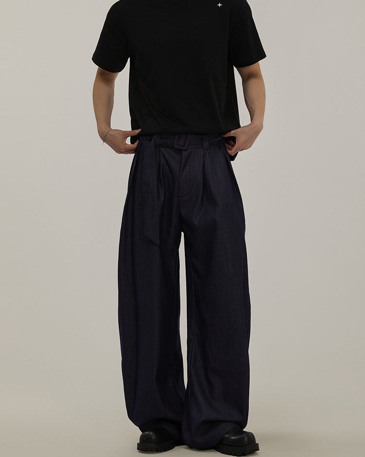 Deep Wide Pleat Trousers