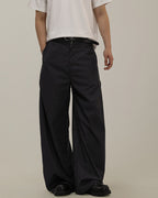 Wide Draped Tailored Trousers