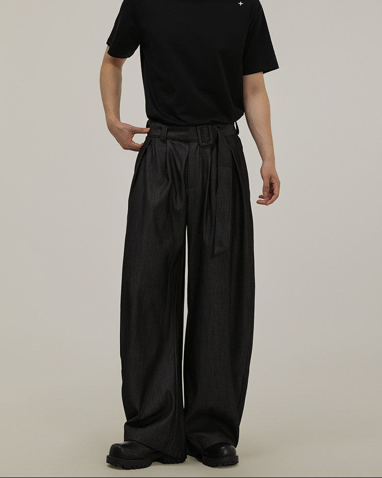 Deep Wide Pleat Trousers