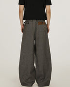 Vintage Pleated Wide-Leg Trousers