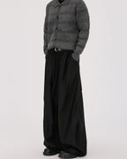 High-End Silhouette Wide-Legged Pleated Trousers