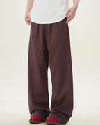 Textured Cotton Linen Wide-Leg Trousers