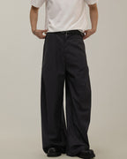Wide Draped Tailored Trousers