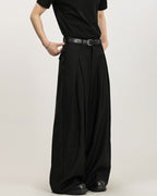Wide Leg Pleated Trousers