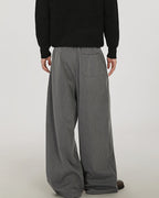 A-line Wool-Blend Wide-Leg Trousers