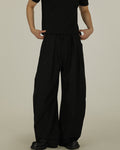Pleated Wool Blend Trousers