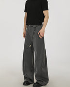 Relaxed Wool-Blend Wide-Leg Trousers