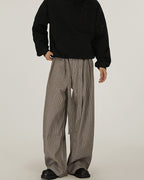 Checkered Wide Leg Trousers